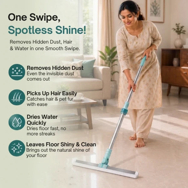 FlexiWipe Stainless Steel Floor Wiper | Wet & Dry Floor Cleaner