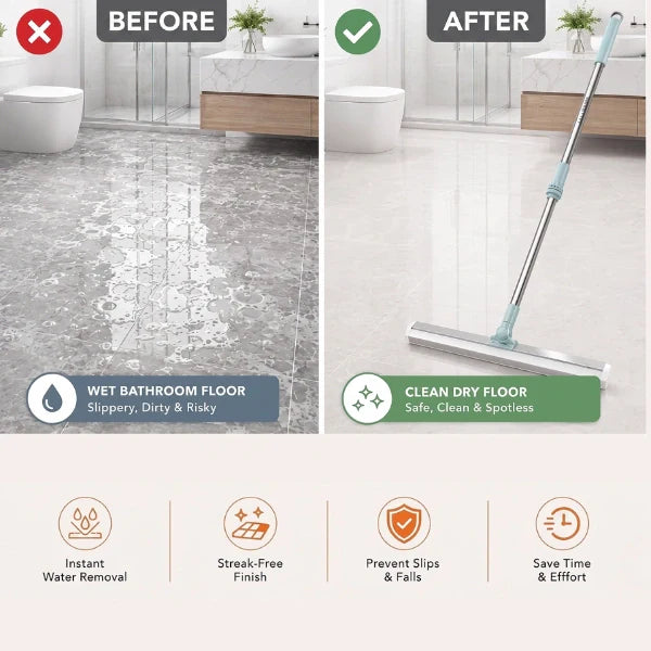 FlexiWipe Stainless Steel Floor Wiper | Wet & Dry Floor Cleaner