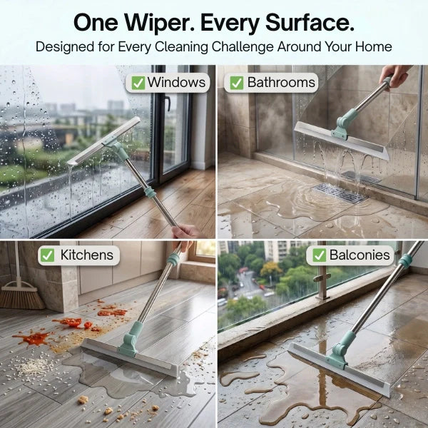 FlexiWipe Stainless Steel Floor Wiper | Wet & Dry Floor Cleaner