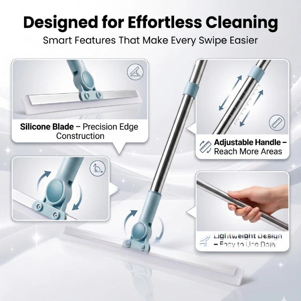 FlexiWipe Stainless Steel Floor Wiper | Wet & Dry Floor Cleaner